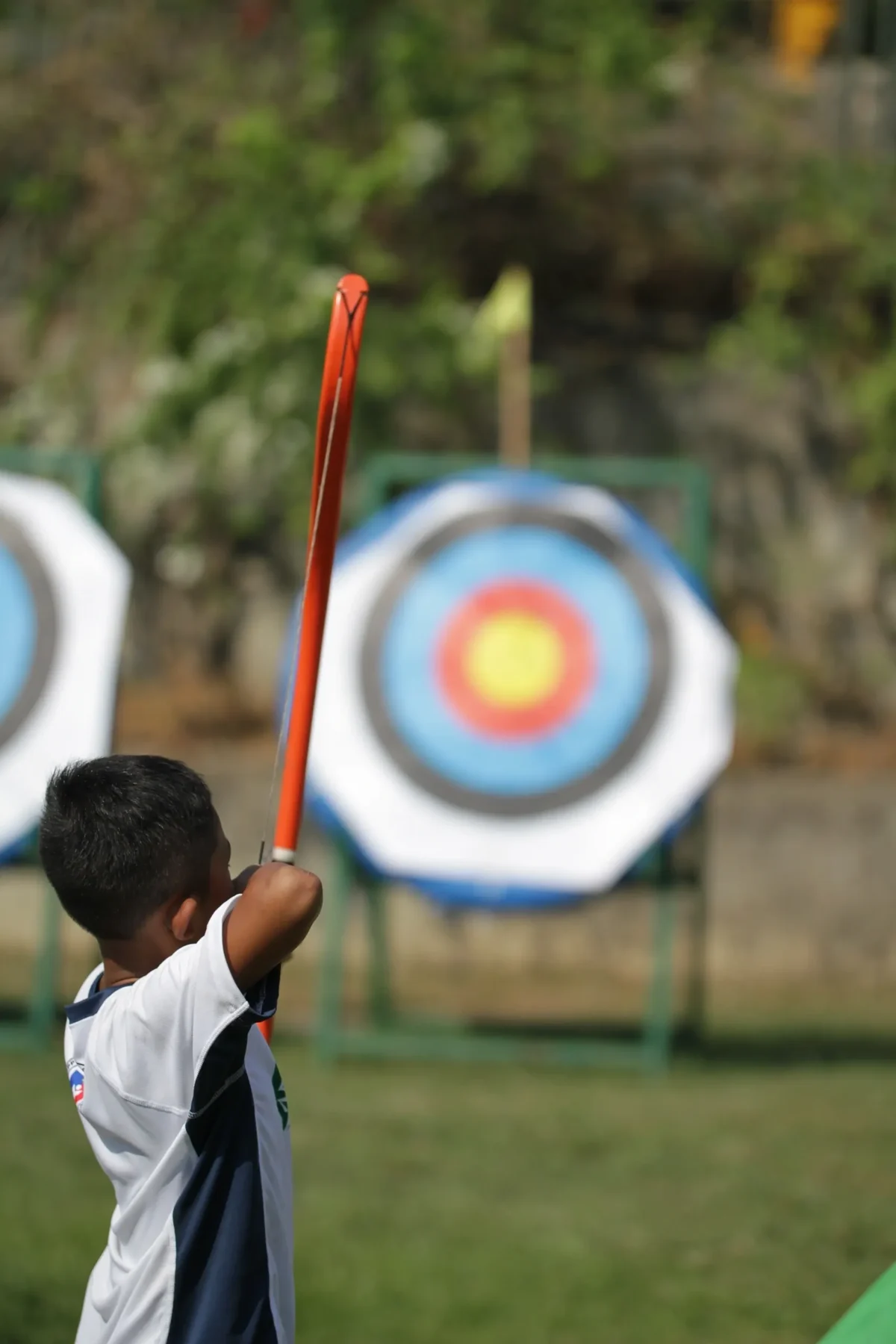 Archery at a youth sports event