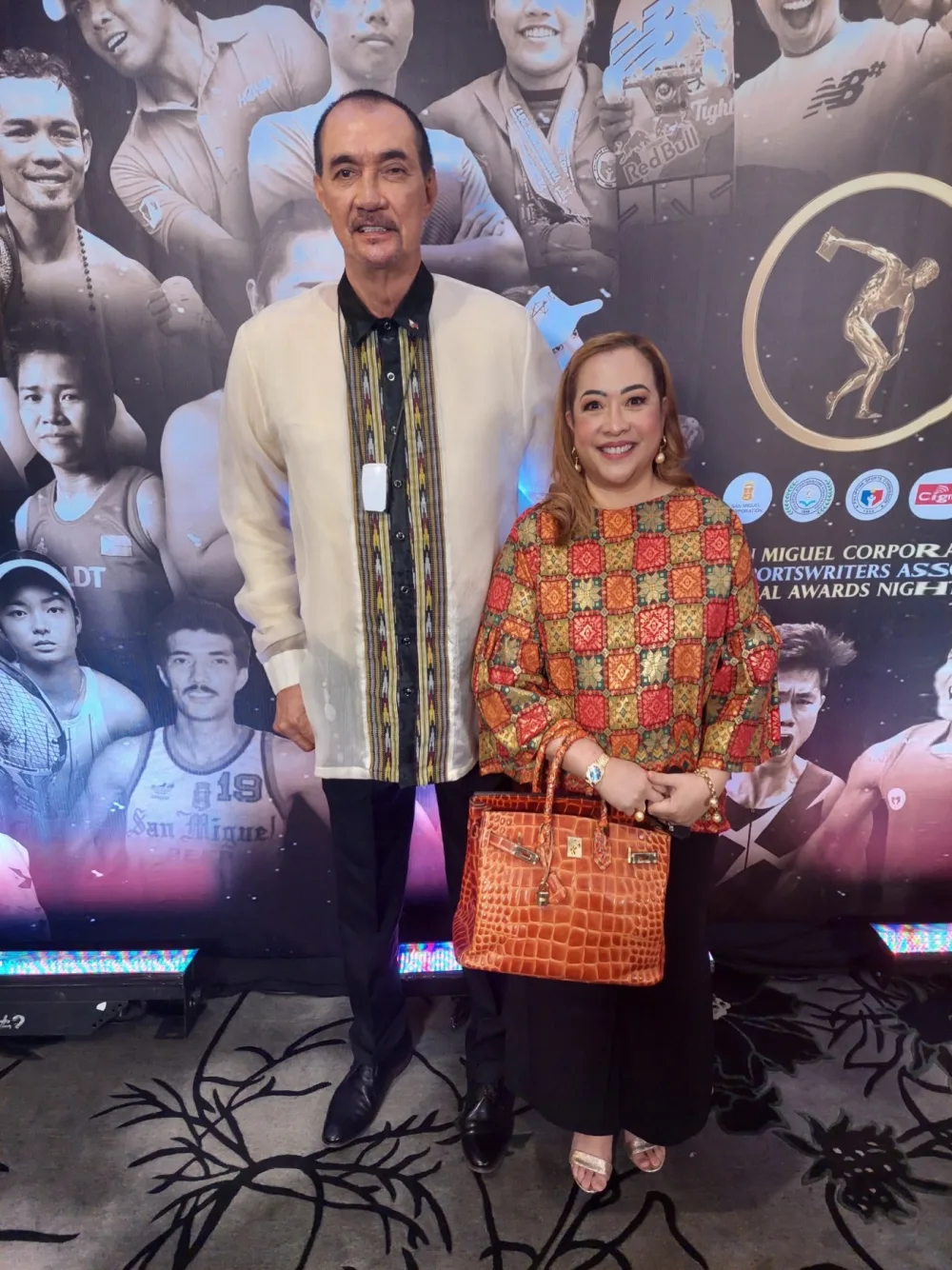Ramon Fernandez at the Philippine Sportswriters Association awards